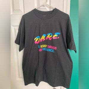 Vintage rainbow DARE shirt from 1998